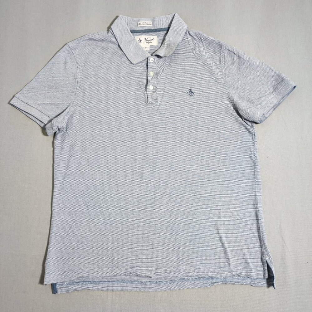 an original Penguin by Munsingwear polo shirt men's size XL light blue colour